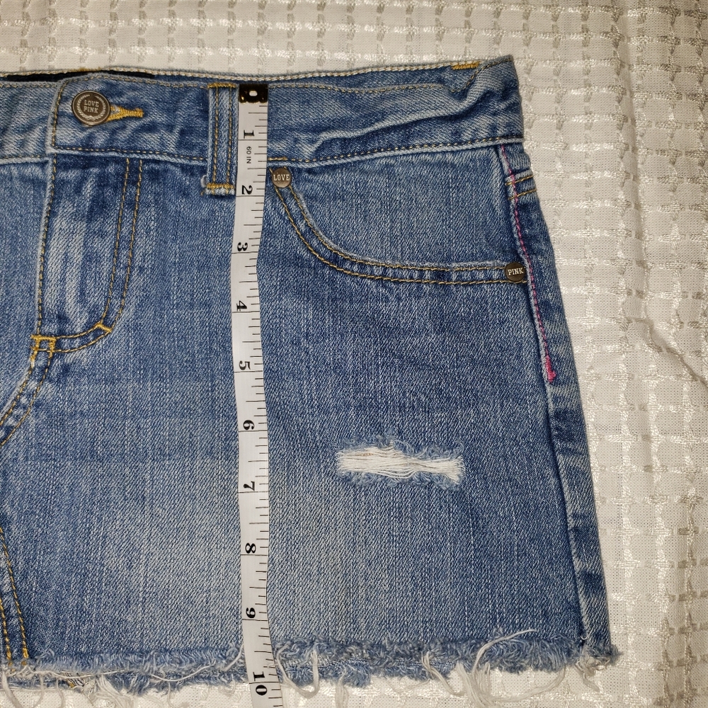 VICTORIA SECRET PINK MINI JEAN SKIRT - Picture 9 of 10